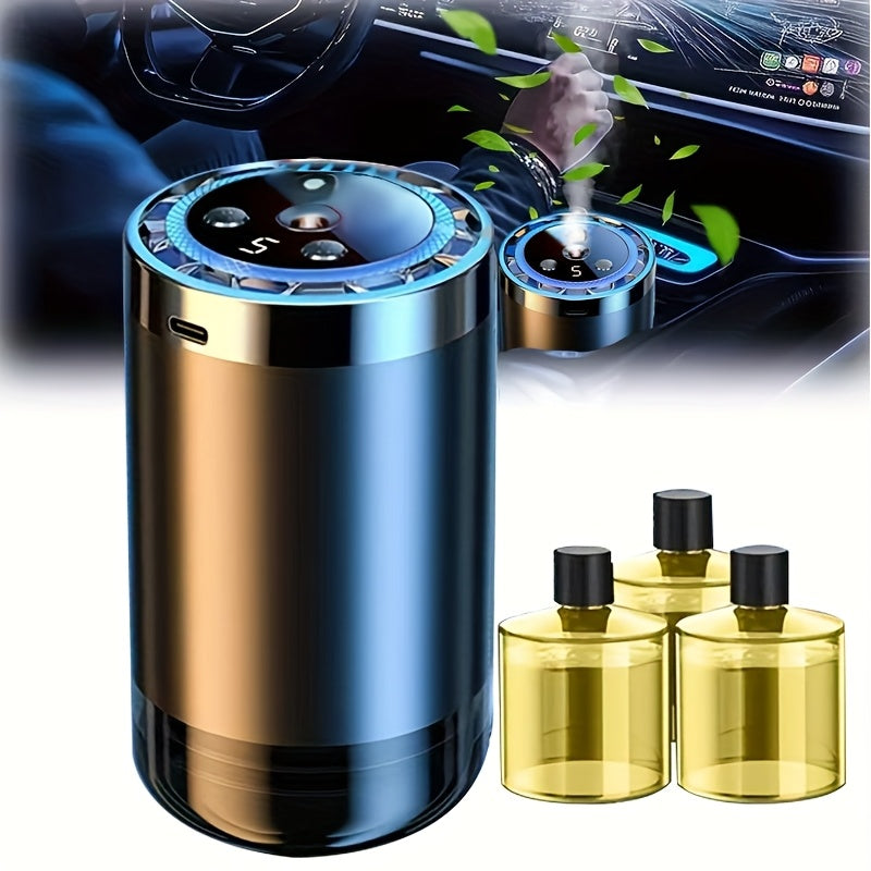 Car Diffuser Machine with 8.79oz Large Essential Oil Refill β Adjustable Scent Strength & Odor Eliminator | Ocean Perfume & Cologne Bundle Options | Long-Lasting Car Freshness | Auto Aromatherapy Gift