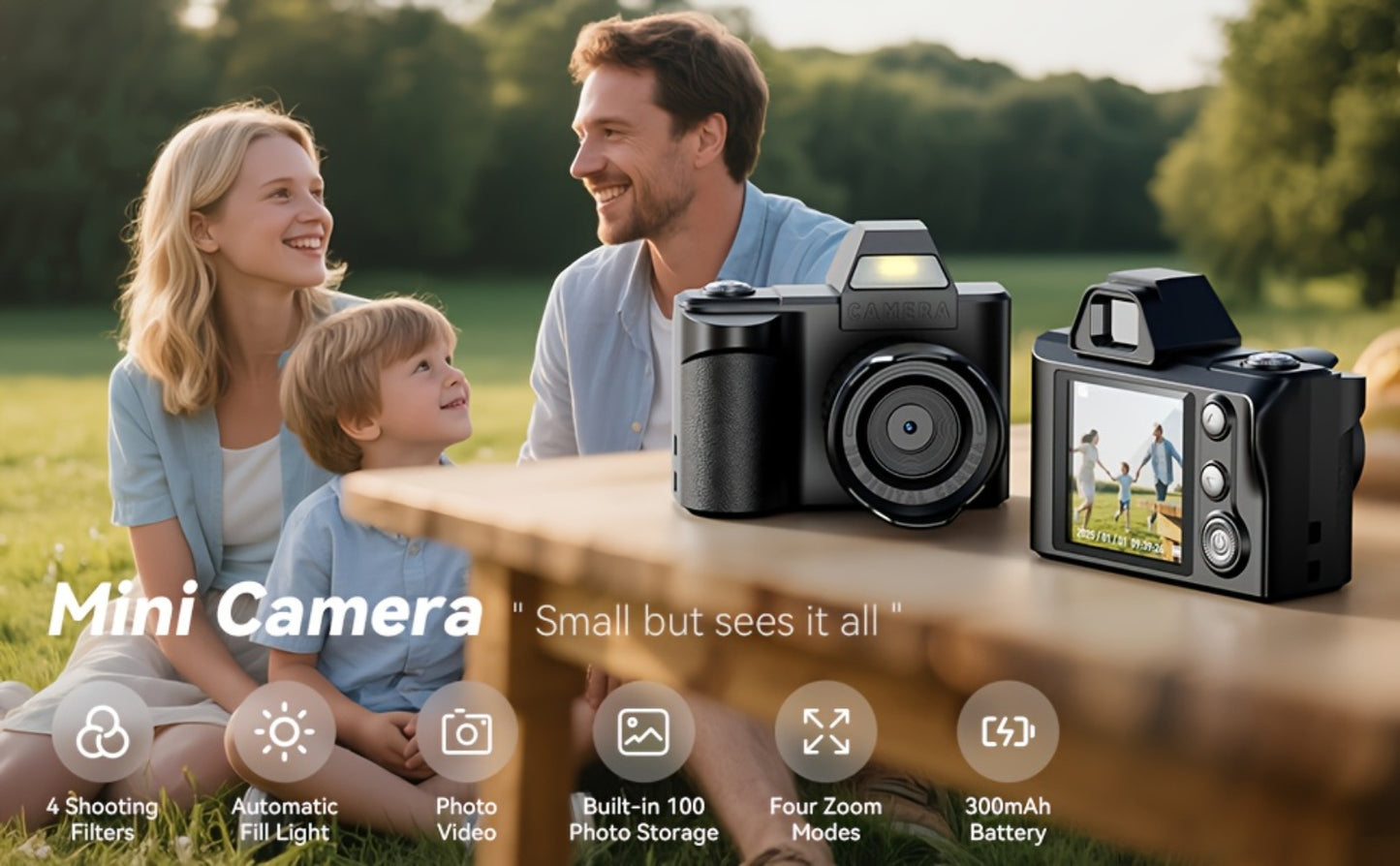 1080P Mini Keychain Camera with 64GB Memory Card – Compact Thumb-Sized Portable Camcorder, Micro Hidden Recorder, Gift for Girlfriend, Boyfriend, Travel & Everyday Carry