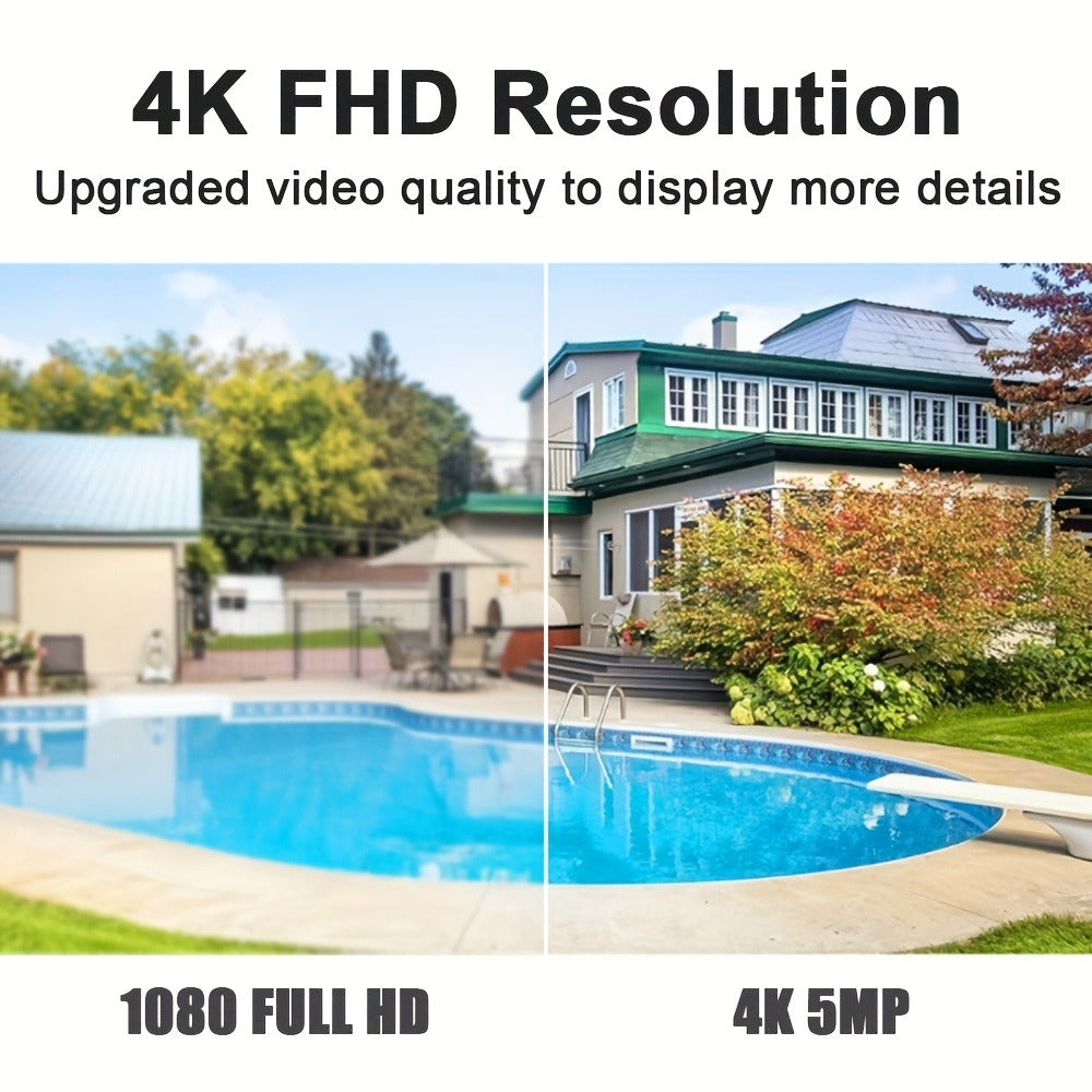 4G LTE Security Camera 4K Wireless No WiFi Needed β Infrared Night Vision, Rechargeable Battery, PIR Human Detection, Two-Way Audio, No Power Plug Required, Works Anywhere with Cell Signal