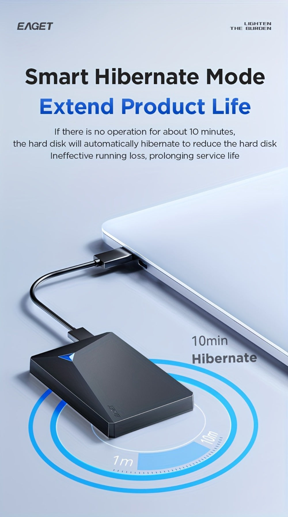 Portable External Hard Drive USB 3.0 High-Speed Mechanical HDD Mobile Backup Storage Plug & Play for PC Desktop MacBook PS4 Xbox Smart TV β EAGET Compact Travel Hard Disk