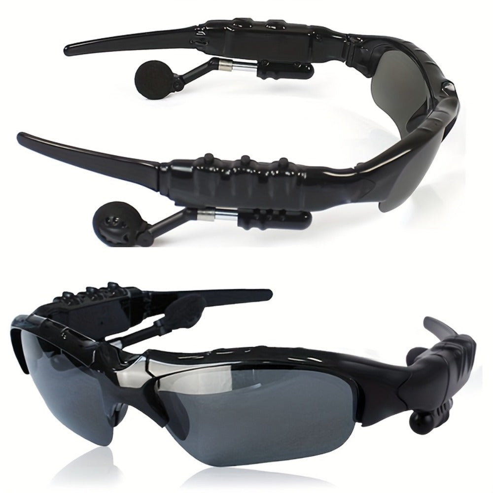 Audio Glasses 2-in-1 Wireless Headphone Sunglasses with Microphone, Fashion Smart Eyewear Bluetooth Earphones for Music Calls Outdoor Sports Travel Daily Use iPhone Android
