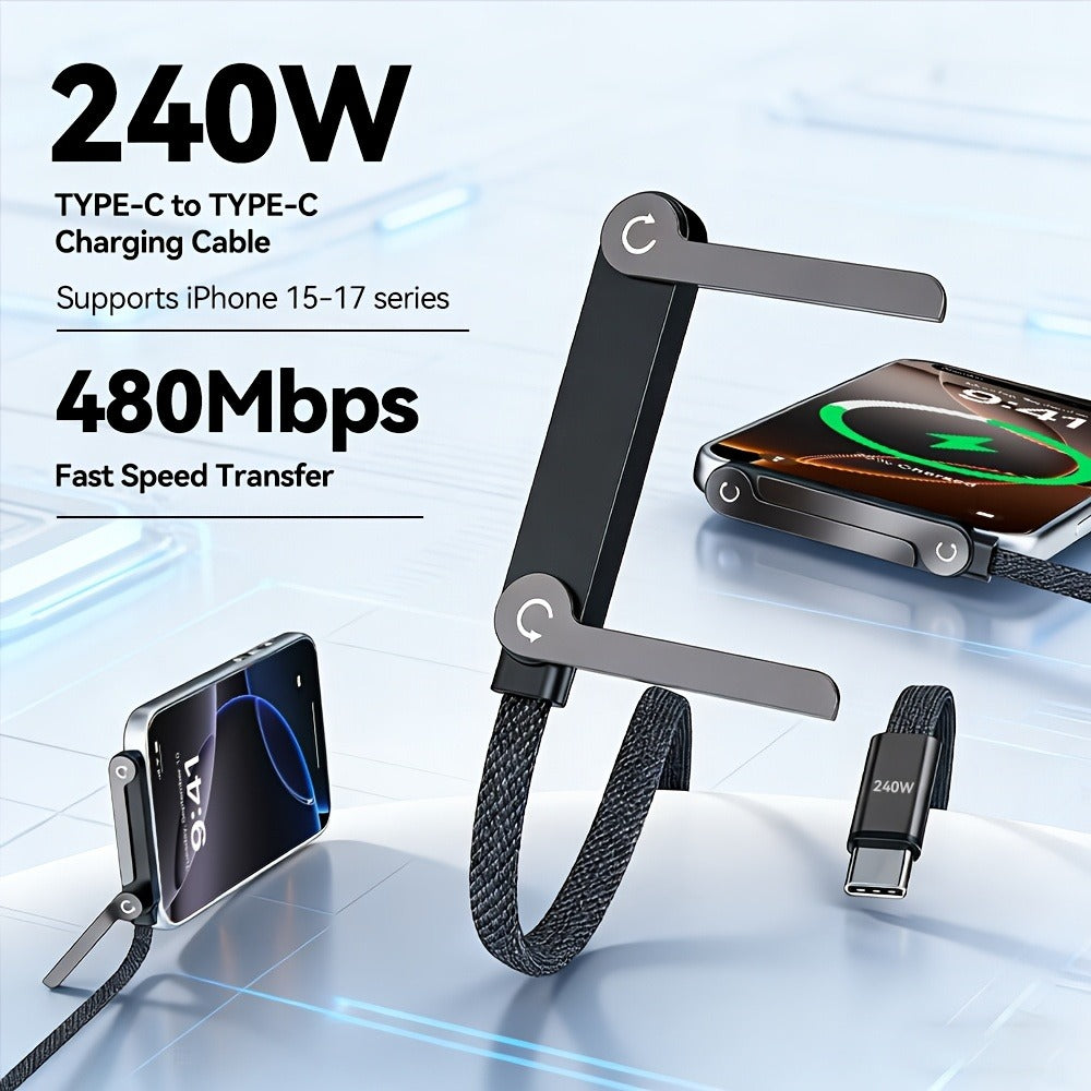 USB-C to USB-C Fast Charging Cable & Adapter – Compatible with iPhone 15 16 17 Pro Max, Samsung Galaxy S24 S23, Xiaomi & All Type-C Devices | High-Speed Data Transfer Charging Cord