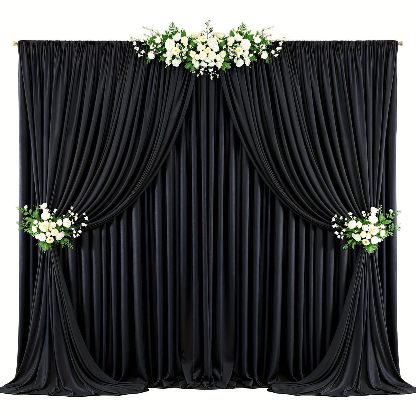 4-Pack 5x10ft Elegant Spandex Photography Backdrop | Wear-Resistant, Wrinkle-Free, Soft & Opaque Party Decoration Banners for Weddings, Birthdays, Stages, Exhibitions & Events