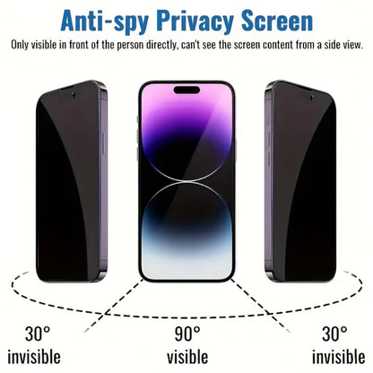 Privacy Screen Protector 6-Pack for iPhone – 3 Anti-Spy 9H Tempered Glass + 3 Camera Lens Protectors, Bubble-Free Full Coverage, Face ID Compatible, iPhone X 11 12 13 14 15 16 Pro Max Plus