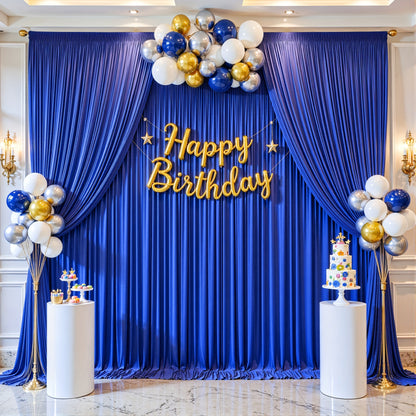 4-Pack 5x10ft Elegant Spandex Photography Backdrop | Wear-Resistant, Wrinkle-Free, Soft & Opaque Party Decoration Banners for Weddings, Birthdays, Stages, Exhibitions & Events