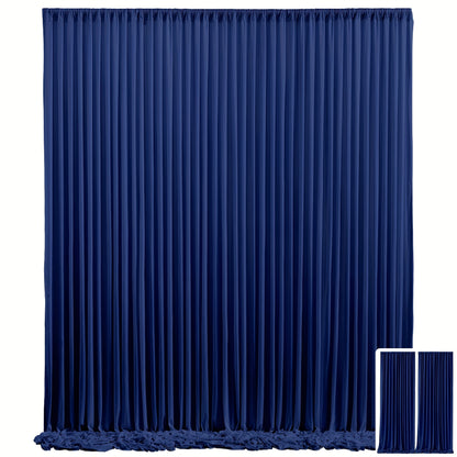 Party Backdrop Curtains 2-Pack 59x85 Inch – Soft Non-Transparent Wrinkle-Free Fabric with Pole Pocket for Wedding, Birthday, Christening, Bridal Shower, Christmas & Holiday Decoration
