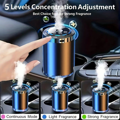 Starry Sky Car Aroma Diffuser with Ambient Light & Humidifier – USB Smart Air Freshener, 50ml Essential Oil Included, Ocean & Cologne Scents, Auto Interior Decor Gift for Car Lovers