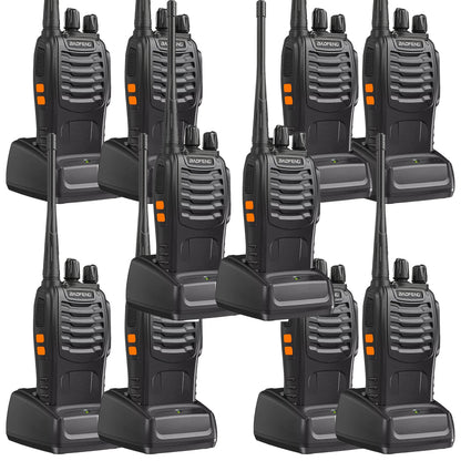 Baofeng UHF Walkie Talkies 16CH 5W – 2/4/6/8/10/12 Pack Two-Way Radios, USB Rechargeable 1500mAh Battery, LCD Display, Hi-Fi Sound, for Outdoor Sports, Hiking, Camping & Emergency Communication