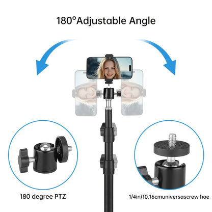 Adjustable Photography Light Stand Foldable Floor Tripod – Portable Collapsible Studio Stand for Camera, Softbox, LED Video Light, Reflector & Umbrella, Content Creator & Studio Lighting Setup