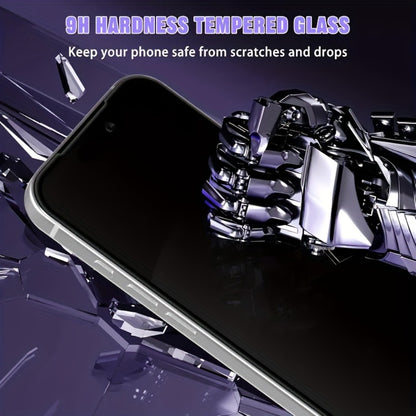 Anti-Spy Tempered Glass Screen Protector for iPhone – 9H Full Coverage Privacy Film, HD Blackout, Fingerprint Resistant, Face ID Compatible, iPhone X XS XR 11 12 13 14 15 16 17 Pro Max Plus Air