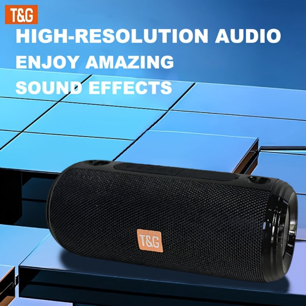 TG537 Portable Bluetooth Speaker with TWS Stereo Pairing, Hands-Free Calling, TF Card & USB Playback, Wireless Loudspeaker for Smartphone Tablet TV Camping Travel Outdoor Indoor