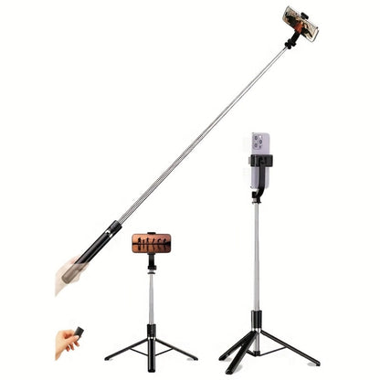 Anti-Shake Selfie Stick Tripod 68 Inch Retractable with Wireless Bluetooth Remote & 360° Rotation – Professional Stabilizer Phone Tripod for Travel Vlog Live Streaming iPhone Android