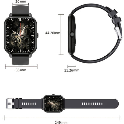 Smart Bracelet Smartwatch 1.83" Full Touch – Wireless Calling, Message Notifications, Fitness & Multi-Sport Tracker, Heart Rate Monitor – Unisex Android & iPhone Watch Jet Black Pink Silver
