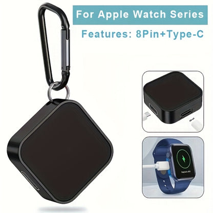 Apple Watch Magnetic Charging Stand with USB-C – Fast Magnetic Charger Dock Compatible with iWatch Ultra Series 9 8 7 6 5 SE 4 3 2 Portable Bedside Desk Charger 6 Colors Red Black Silver Green Blue Rose Gold