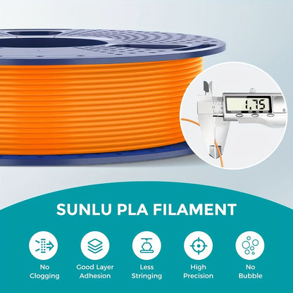 8-Color PLA Filament Bundle 8x250g 2kg – Vacuum Packed Neatly Wound 1.75mm 3D Printer Filament Variety Pack | White Red Orange Yellow Green Blue Cyan Purple | FDM Starter Gift Set