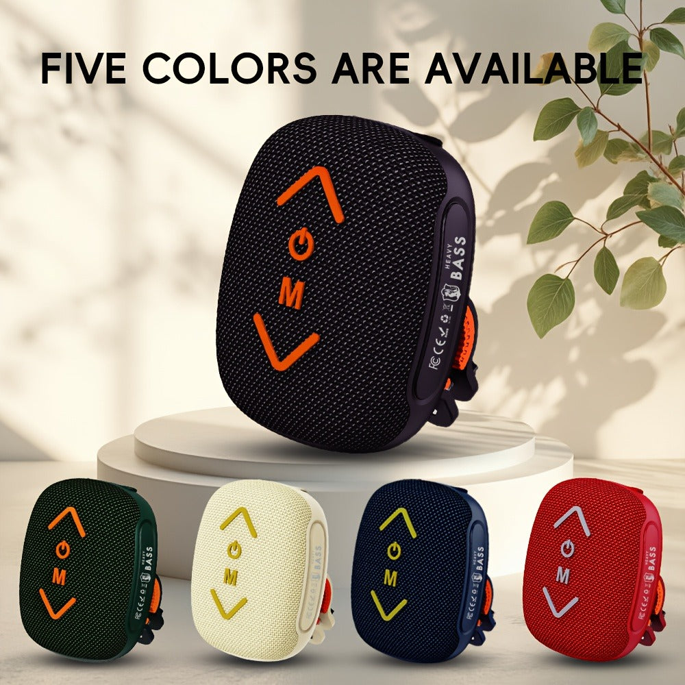 Wireless Bike Speaker IPX5 Waterproof, 7W Stereo Deep Bass Bluetooth Bicycle Speaker, 1200mAh 10-Hour Battery, Hands-Free Calls, TF/TWS Support, Secure Mount for Motorcycle Bicycle Scooter Outdoor Riding