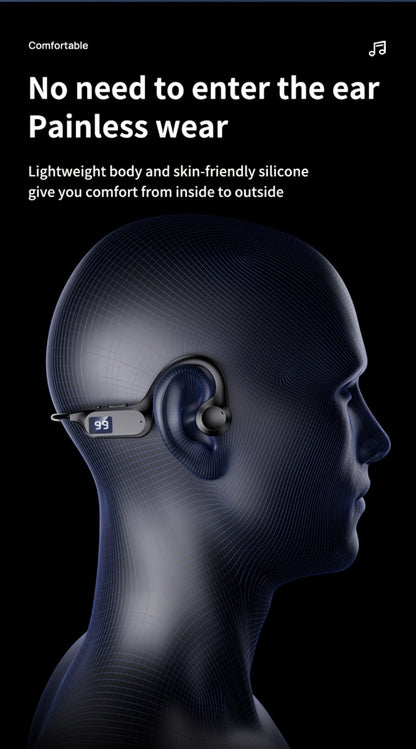 Open Ear Sports Headphones with Microphone 15-Hour Battery True Wireless Bluetooth Earphones for Running Exercising Cycling Gym Workout Awareness Mode