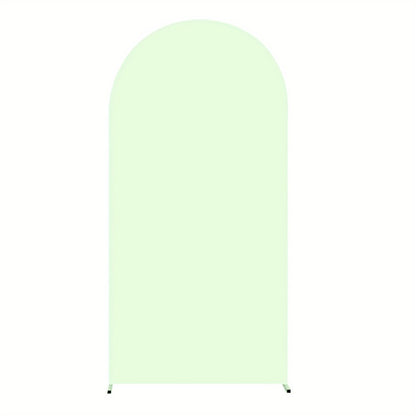 Wedding Arch Cover 6ft Polyester Fitted Round Top Backdrop Cover, Wrinkle-Free Machine Washable, for Wedding Ceremony Birthday Party Gender Reveal Banquet Decoration, 9 Colors Available