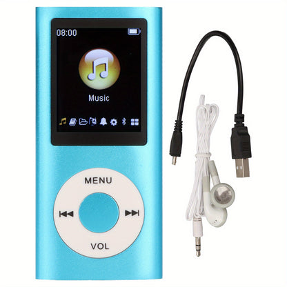MP3 Player 8-Hour Battery 64GB Lossless FLAC, Slim 1.8 Inch LCD Aluminum Alloy Portable Music Player, Supports MP3 WMA FLAC APE, Playlist Shuffle Sleep Mode, TF Micro SD Card, Earphone & Cable Included