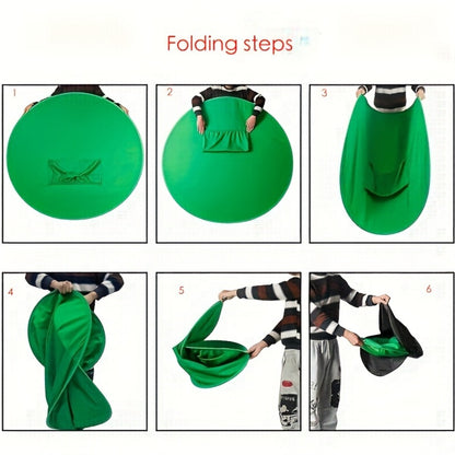 Chair Mount Green Screen Backdrop Collapsible Chroma Key Background for Streaming Vlogging Video Calls Zoom Portable Wrinkle-Resistant Polyester Easy Setup for Home Studio Content Creators