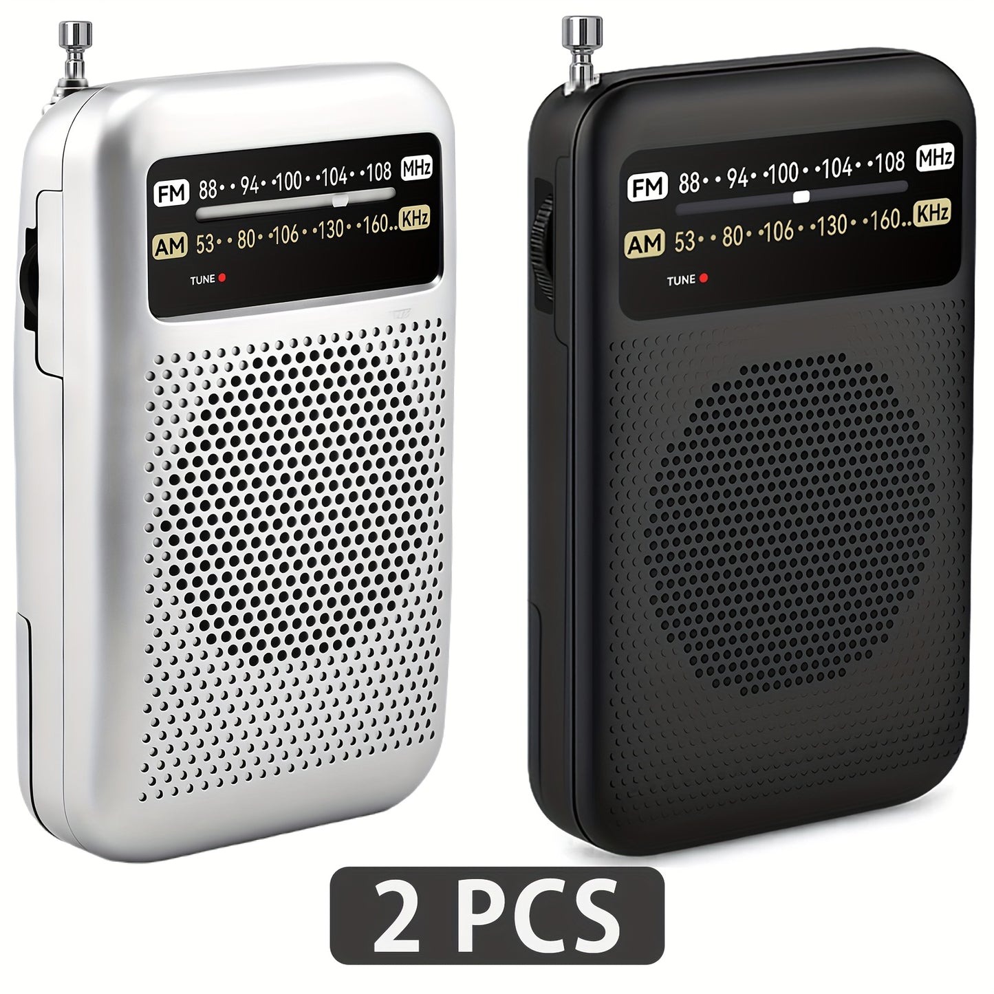 Qoosea Portable AM FM Radio with Long-Distance Reception, Handheld Transistor Radio with Crystal Clear Speaker, Battery Operated 2AA – Compact Emergency Radio for Outdoor, Camping, Travel, Home & Disaster Preparedness