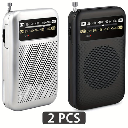 Qoosea Portable AM FM Radio with Long-Distance Reception, Handheld Transistor Radio with Crystal Clear Speaker, Battery Operated 2AA – Compact Emergency Radio for Outdoor, Camping, Travel, Home & Disaster Preparedness