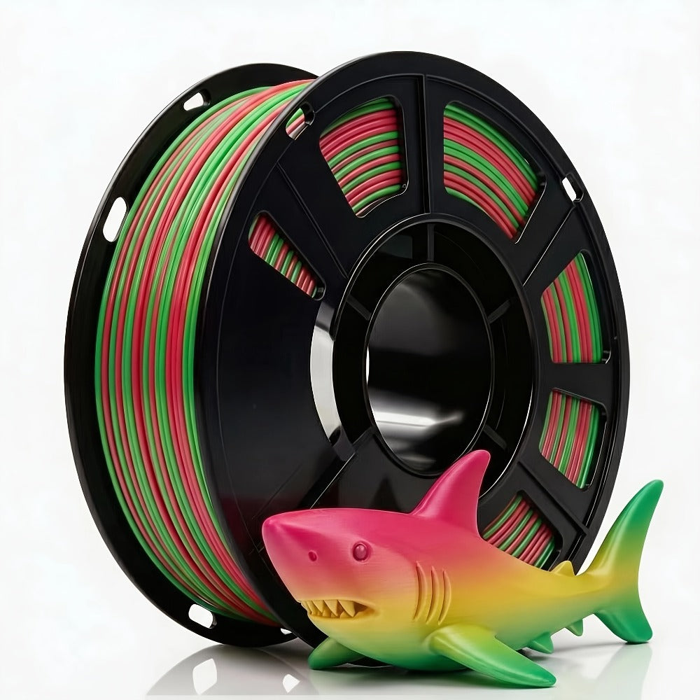 Rainbow PLA Filament 1.75mm Single Dual Triple Color Vacuum Packed – Neatly Wound High Precision ±0.02mm Smooth Printing 0.56lb 0.41lb | Rainbow Gradient PLA Spool for FDM 3D Printers Hobbyists