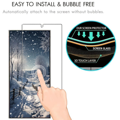 Samsung Galaxy S25 Ultra Screen Protector 8-Pack – 4 Fingerprint Unlock Tempered Glass + 4 3D Camera Lens Protectors, Full Coverage HD Clarity Bundle, Bubble-Free Install