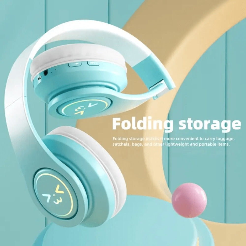 ANC Wireless Headphones Bluetooth 5.3 Foldable Lightweight Over-Ear with Mic – Powerful Bass Stereo for Home Office Travel – Christmas Birthday Gift