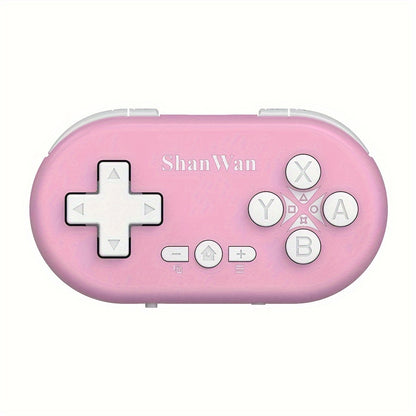 Mini Keychain Gaming Controller Bluetooth Mobile iOS Android - Gyroscope Axis Turbo Dual Vibration Wake Function 180mAh 5-Hour Battery Portable Pocket Gamepad
