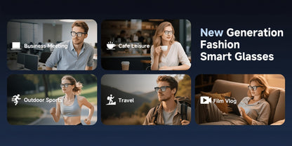 AI Translation Glasses with Camera 8MP HD Video & Photochromic Lenses – Voice Assistant | Object Recognition | Hands-Free Music & Calls | Wireless Smart Eyewear for Travel Business Daily Use | Tech Gift