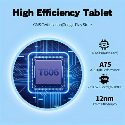 VASOUN 10.1 Inch Android 14 Tablet with Case | 12GB RAM 128GB ROM, 8000mAh Battery, Octa-Core T606, SIM Card Slots, Dual Camera, IPS HD Display, Wi-Fi, Phone Tablet PC for Home Travel Work