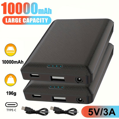 Heated Vest Power Bank 10000mAh DC 5V 3A Portable Charger for Heated Jacket Heated Gloves Heated Scarf & Electric Heating Equipment, Stable Output Rechargeable Battery Pack – 1pc or 2pcs Value Pack
