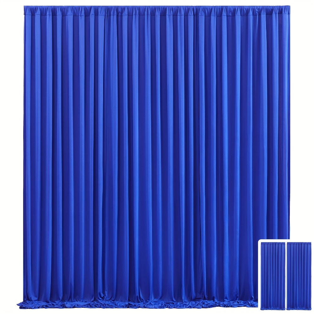 Party Backdrop Curtains 2pcs 59x118 Inch with Poles Wrinkle-Resistant Non-Transparent Fabric Background for Wedding Birthday Bridal Shower Holiday Decoration