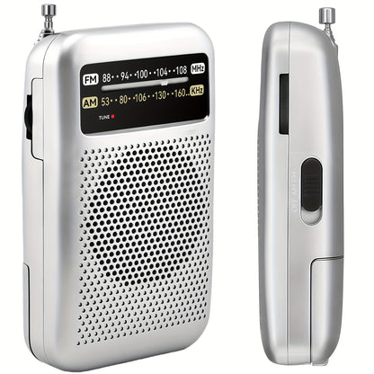 Qoosea Portable AM FM Radio with Long-Distance Reception, Handheld Transistor Radio with Crystal Clear Speaker, Battery Operated 2AA – Compact Emergency Radio for Outdoor, Camping, Travel, Home & Disaster Preparedness