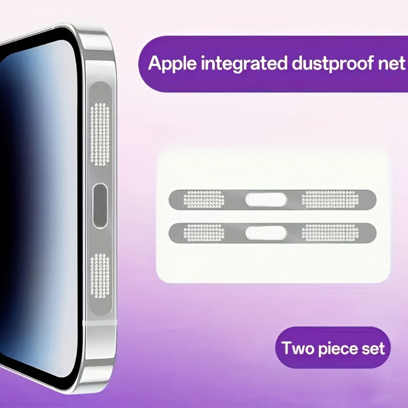 Metal Speaker Dust Mesh for iPhone 2-Pack – Anti-Dust Cover Sticker, Dustproof Mesh Net for Speaker & Earpiece, Multiple Colors, Compatible with iPhone 16 / 15 / 14 / 13 / 12 / 11 Series