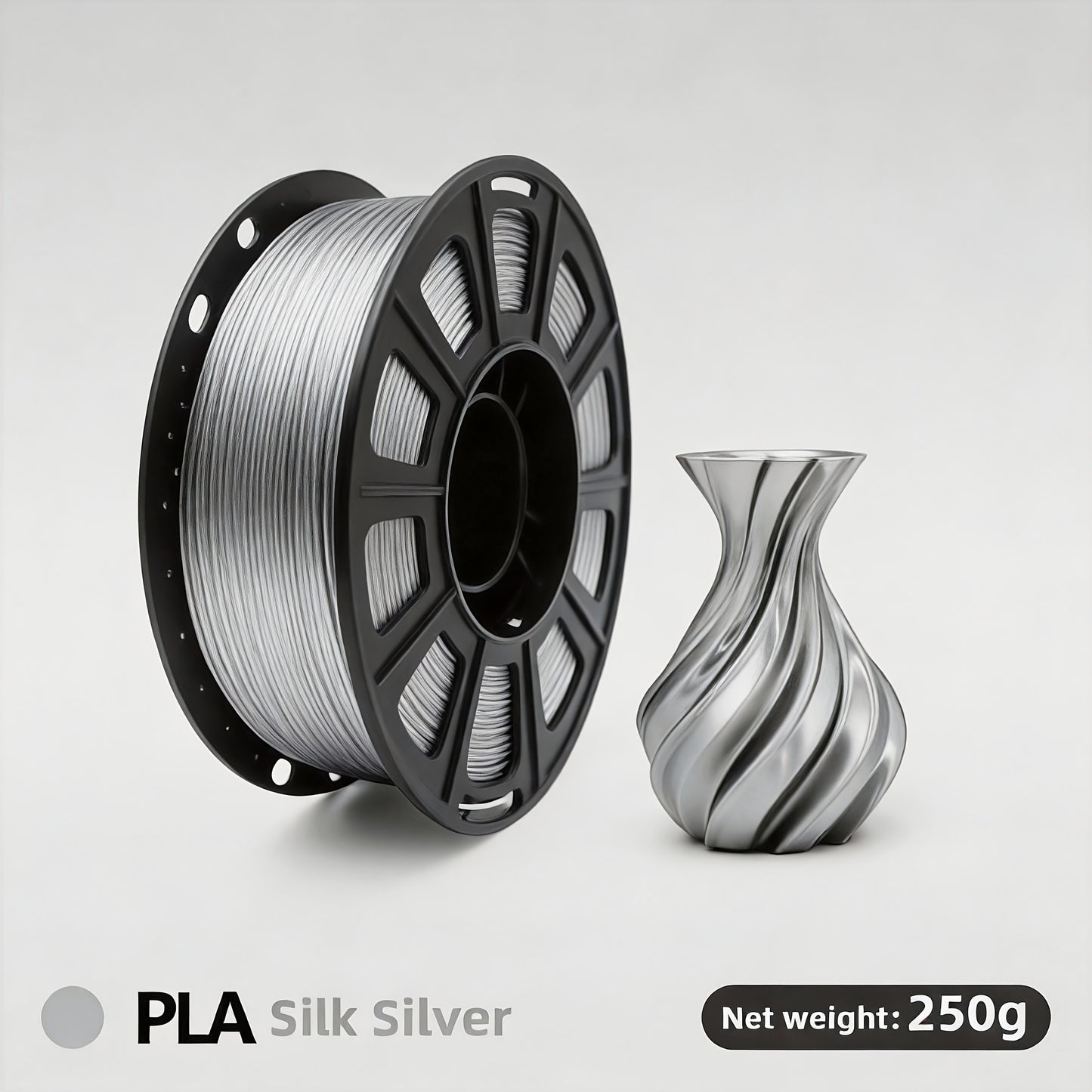 Gradient Rainbow PLA Filament 1.75mm 32 Colors – Shiny Multicolor Fast Color-Changing 250g Spool for FDM 3D Printers | Compatible with Creality Ender 3 Bambu Lab Prusa Anycubic | 3D Printing Filament
