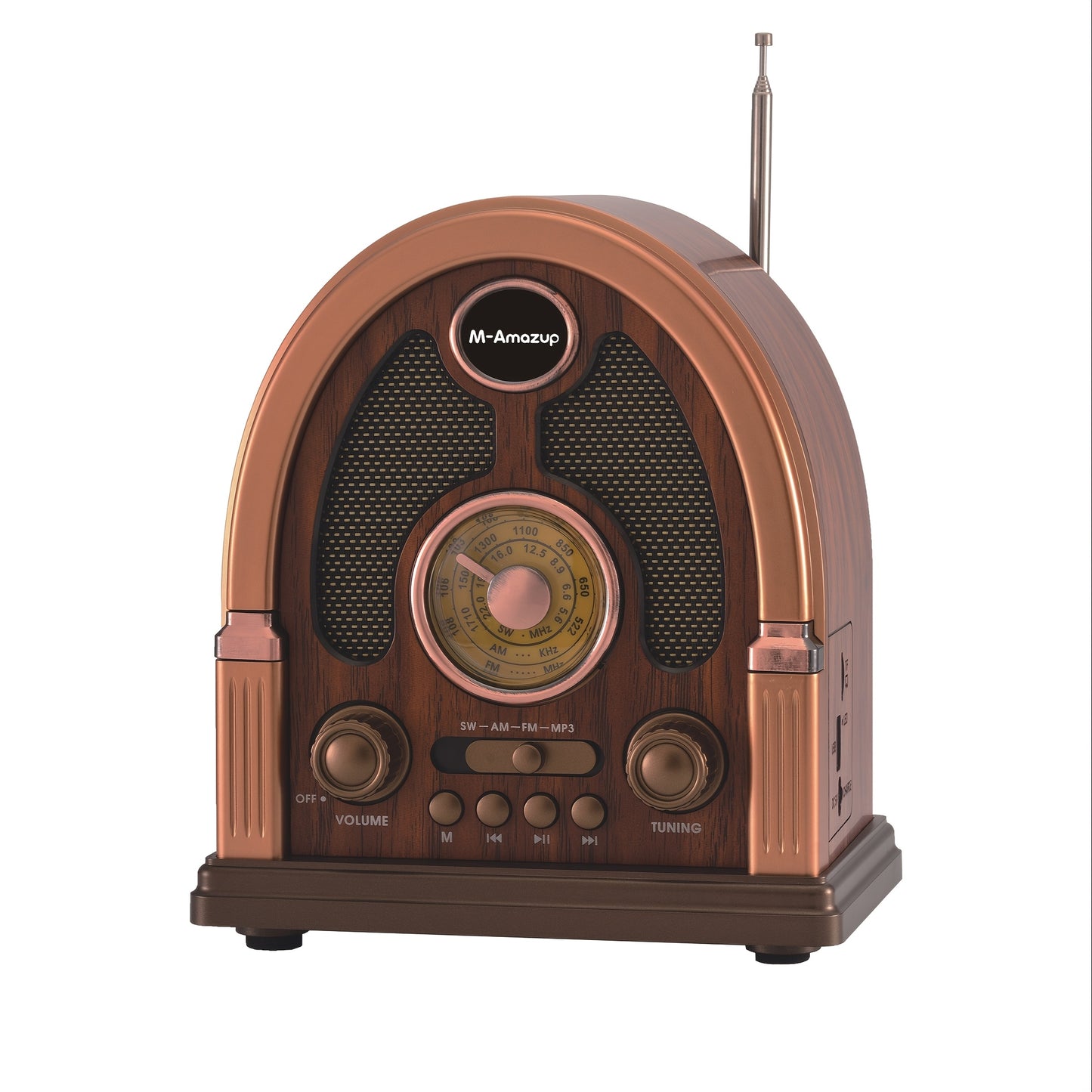 Portable AM FM SW Radio Bluetooth Speaker, Multi-Function Wireless Speaker with TF Card Player, Stereo Sound, Rechargeable, for Home Outdoor Camping Travel Elderly
