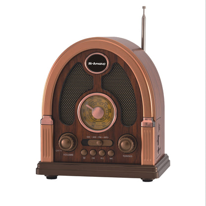 Portable AM FM SW Radio Bluetooth Speaker, Multi-Function Wireless Speaker with TF Card Player, Stereo Sound, Rechargeable, for Home Outdoor Camping Travel Elderly