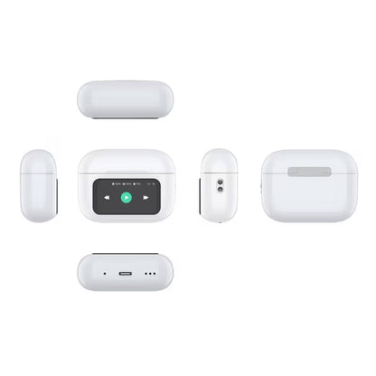 3-in-1 Wireless Earbuds Standard Translation Screen Model In-Ear Earphones Charging Case HD Calling Long Battery Life Ergonomic Compact Lightweight for Learning Study Travel Daily Use