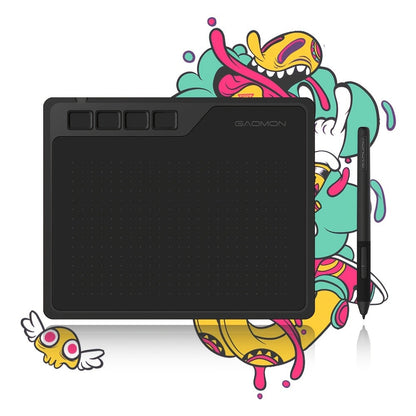 GAOMON M10K Drawing Tablet 8192 Levels Pressure Sensitivity Battery-Free Stylus 10 Programmable Hot Keys Digital Art Graphics Tablet Mac Windows PC Photo Editing Illustration Design 6.5x4 & 10x6.25 Inch