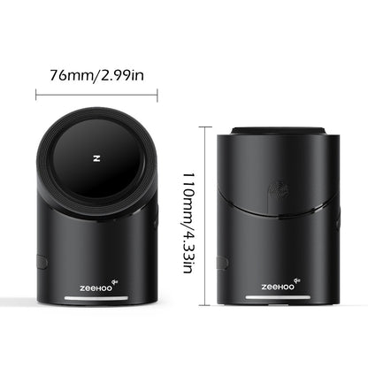 Qi2 3-in-1 Wireless Charging Station 15W ZEEHOO CylinTrick-R Cylindrical Rotating Magnetic Stand Hidden Pop-Up Charger Touch Activated for iPhone 17 16 15 14 13 12 Pro Max, Apple Watch Ultra Series 10 9 8 7 SE, AirPods 4 3 2 Pro – White Black