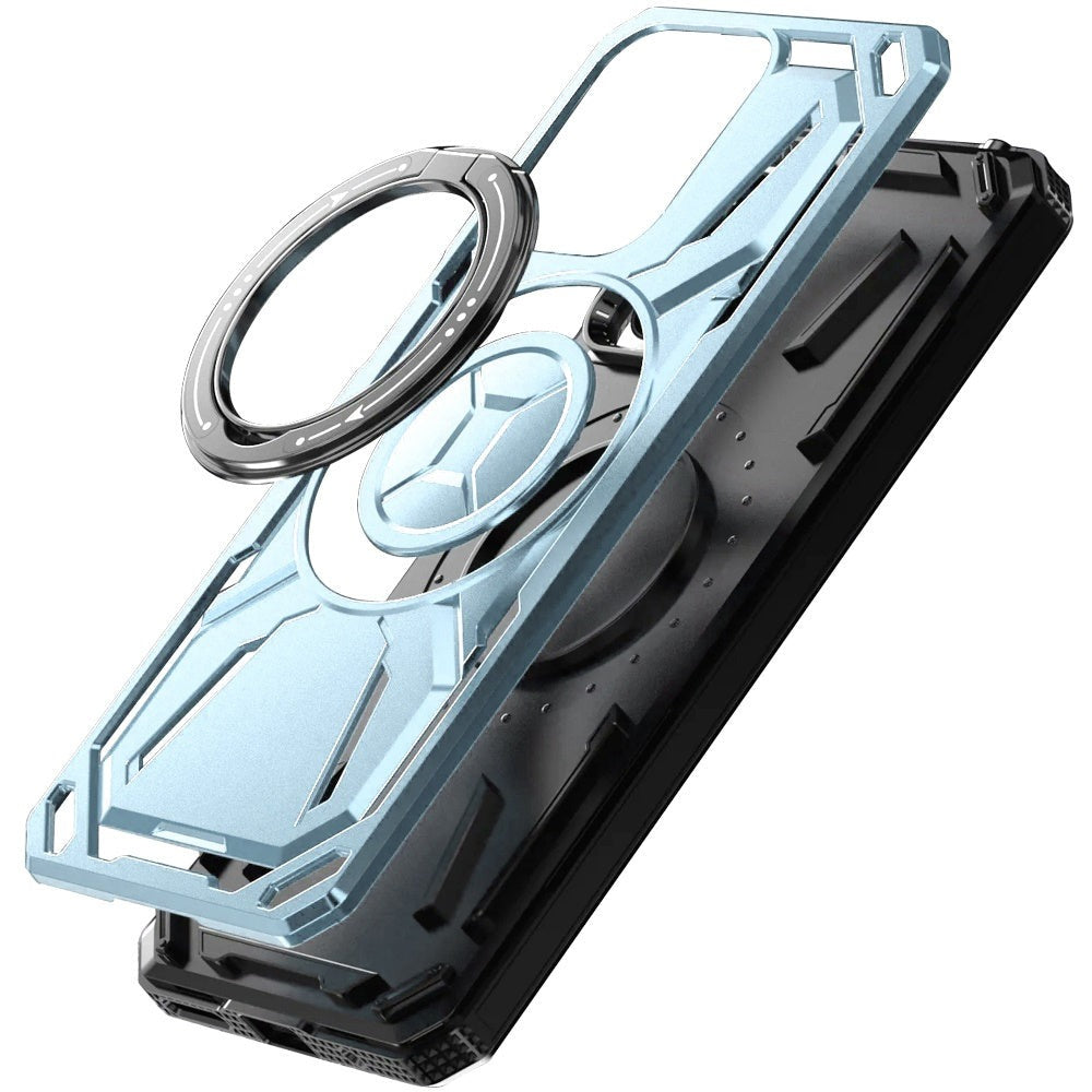 Moto G Power 5G 2025 Case with Tempered Glass Screen Protector & Magnetic Ring Stand 360° Rotatable Kickstand – Shockproof Wireless Charging Compatible Protective Cover for Motorola Moto G Power 5G 2025