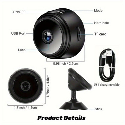 1080P Mini WiFi Security Camera 4 Pack with Night Vision & Motion Detection – 150° Rotation, Wide Angle, Indoor Compact Wireless Camera, Baby Pet Monitor, Cloud & SD Storage