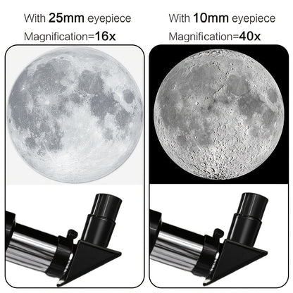 Astronomical Telescope 150x Magnification 70mm Aperture with Tripod Phone Adapter for Moon Star Night Sky Viewing Outdoor Nature Observation Portable Educational STEM Gift for Kids Adults Space Science