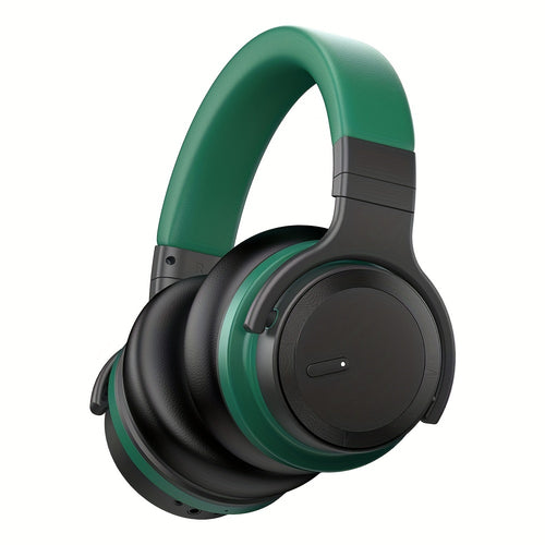 ANC Over-Ear Headphones Wireless 30H Playtime 32dB Noise Cancelling 45mm Drivers Rich Bass Clear Calls Memory Foam Comfort Fit Foldable Black