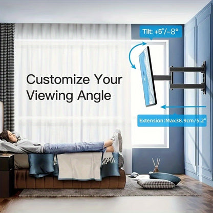 Tilt Swivel TV Wall Mount 22-60 Inch – Iron Construction, Multi-Angle Adjustment, Universal Fit for Samsung LG Sony TCL Vizio LED LCD Flat Screen TVs, Easy Installation