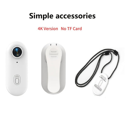 Thumb Action Camera 4K 1080P Mini Sports Camera, Auto Exposure, 800mAh Rechargeable Battery, TF Card Compatible, Compact Wearable Cam for Cycling Hiking Vlogging Outdoor Sports