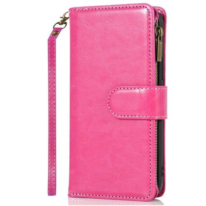 Wallet Case for Samsung Galaxy S25 FE – Luxury Leather Zipper Card Holder ID Window Money Pocket Folio Flip Cover, Slim Protective Phone Case with Card Slots for Galaxy S25 FE Women Men