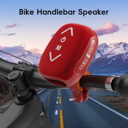 Wireless Bike Speaker IPX5 Waterproof, 7W Stereo Deep Bass Bluetooth Bicycle Speaker, 1200mAh 10-Hour Battery, Hands-Free Calls, TF/TWS Support, Secure Mount for Motorcycle Bicycle Scooter Outdoor Riding